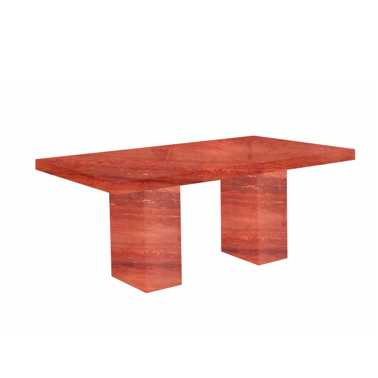 Persian Red Codena Travertine Dining Table
