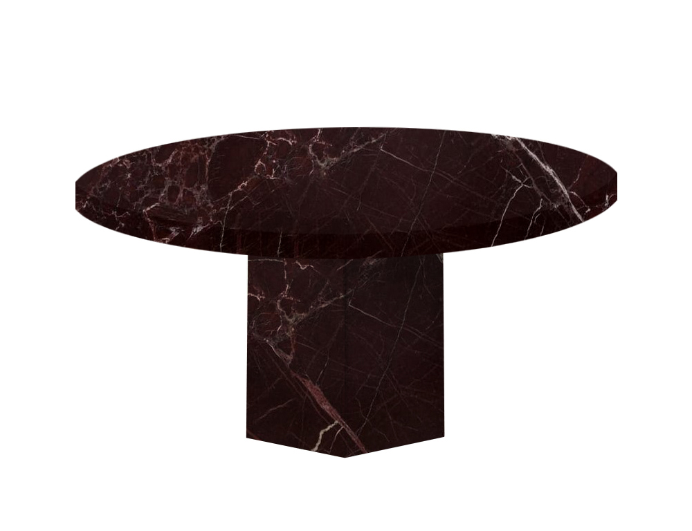 Rosso Levanto Santa Catalina Round Marble Dining Table