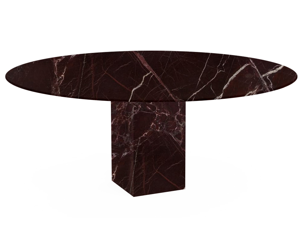 Rosso Levanto Arena Oval Marble Dining Table