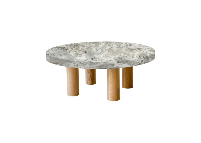 Small Round Aurora Fantasy Coffee Table with Circular Oak Legs