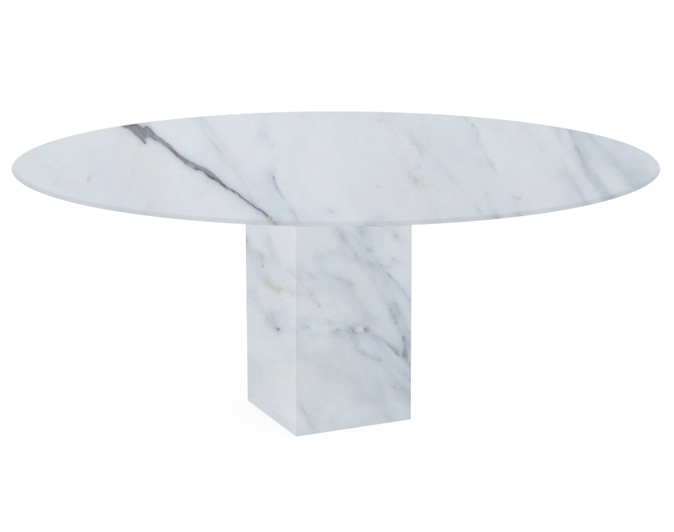 Statuario Extra Arena Oval Marble Dining Table