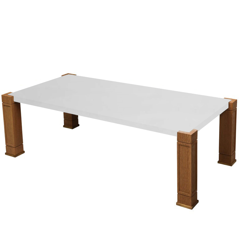 Faubourg Thassos Inlay Coffee Table with Oak Legs