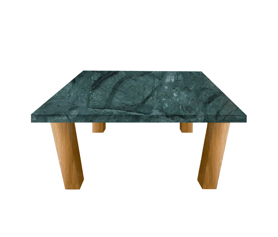 Verde Guatemala Square Coffee Table with Square Oak Legs