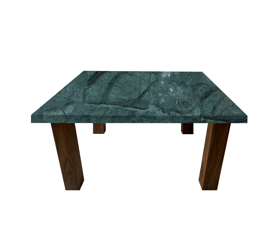 Verde Guatemala Square Coffee Table with Square Walnut Legs